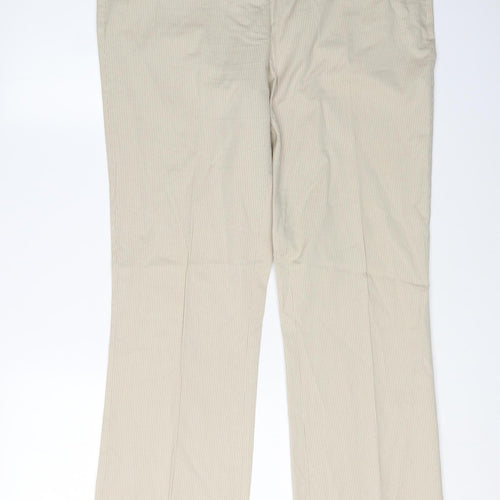 Laura Ashley Women's Beige Straight Dress Pants - Size 14
