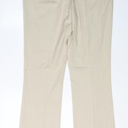 Laura Ashley Women's Beige Straight Dress Pants - Size 14