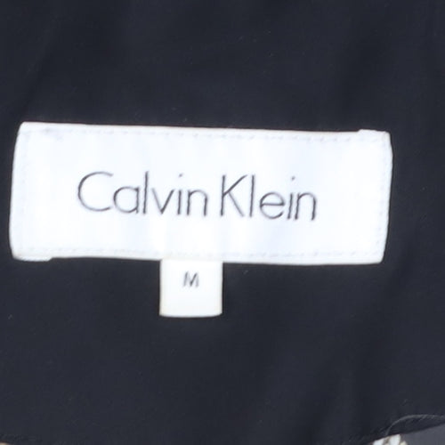 Calvin Klein Women's Black Long Puffer Jacket Hooded M