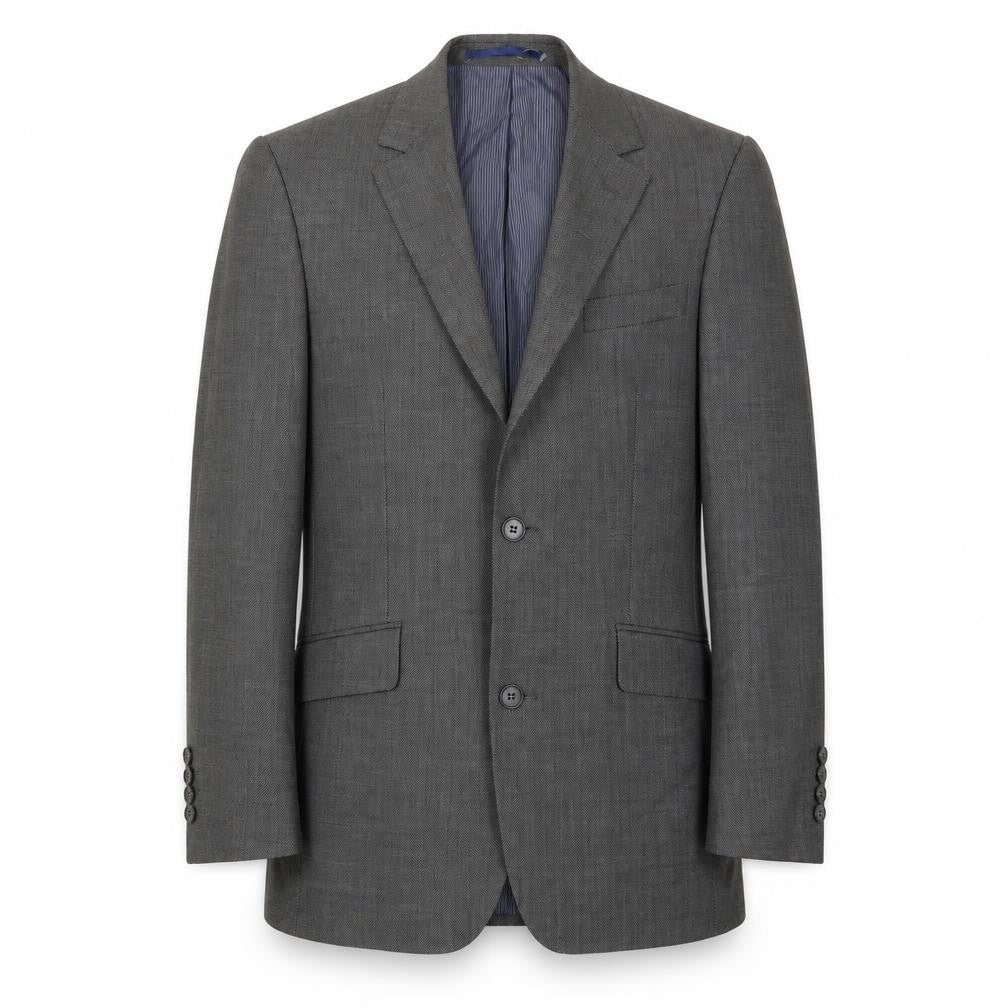 Front view of Daniel Hechter Grey Men’s Blazer, size 38, Short