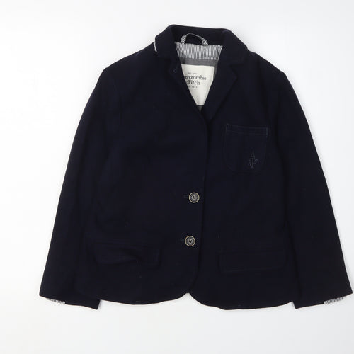 Abercrombie & Fitch Women's Black Blazer M Wool Blend