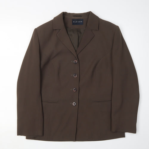 Alexon Women's Brown Blazer Size 14 Five-Button