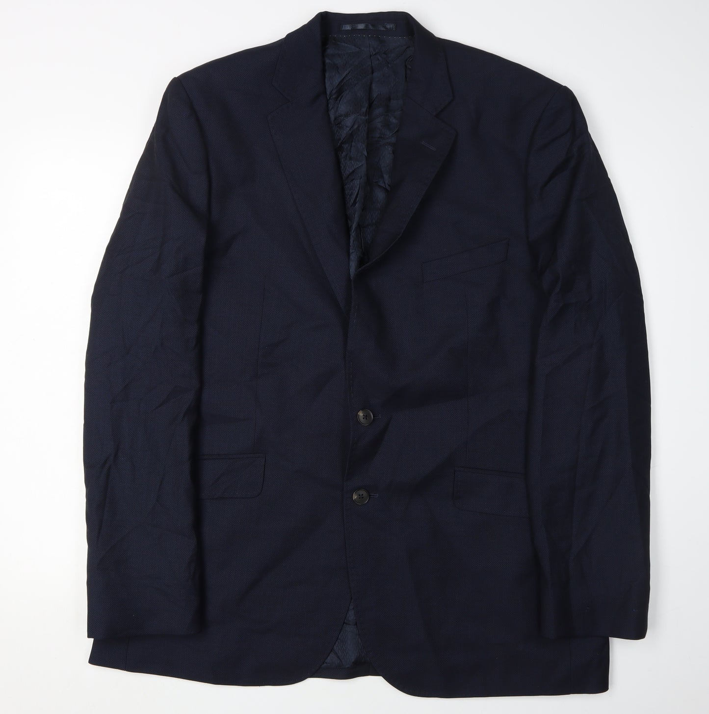 Jaeger Men's Blue 46L Blazer Long Classic Style