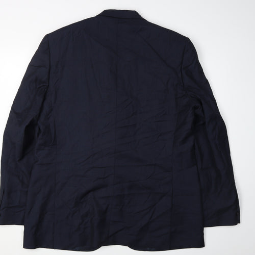 Jaeger Men's Blue 46L Blazer Long Classic Style
