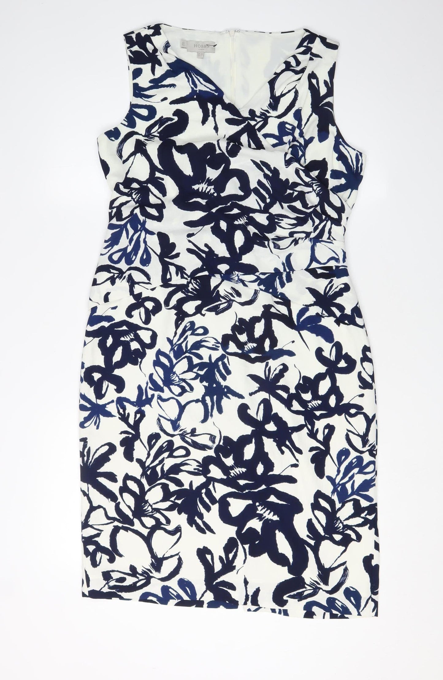 Hobbs Women's Multicoloured V-Neck Sheath Dress Size 12