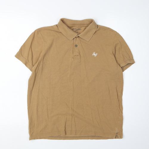 Jack & Jones Men's Brown Polo Shirt Size S
