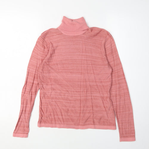 Viyella Women's Pink Roll Neck Jumper Size S