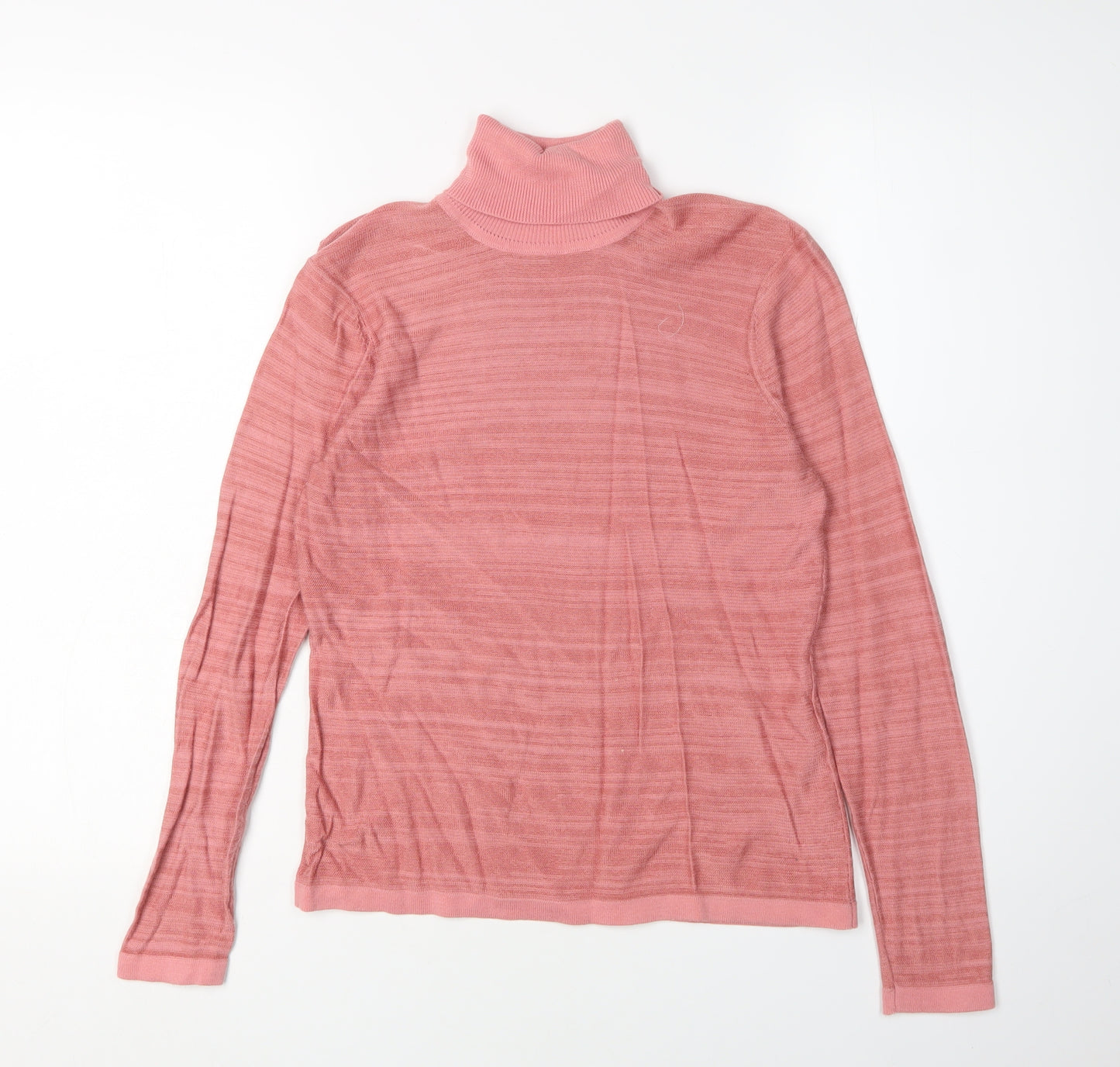 Viyella Women's Pink Roll Neck Jumper Size S