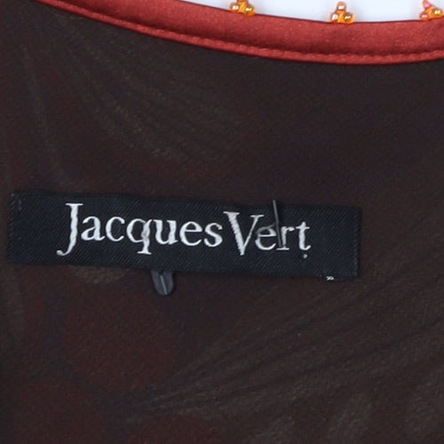 Jacques Vert Women's Brown Floral Tunic Blouse Size 12