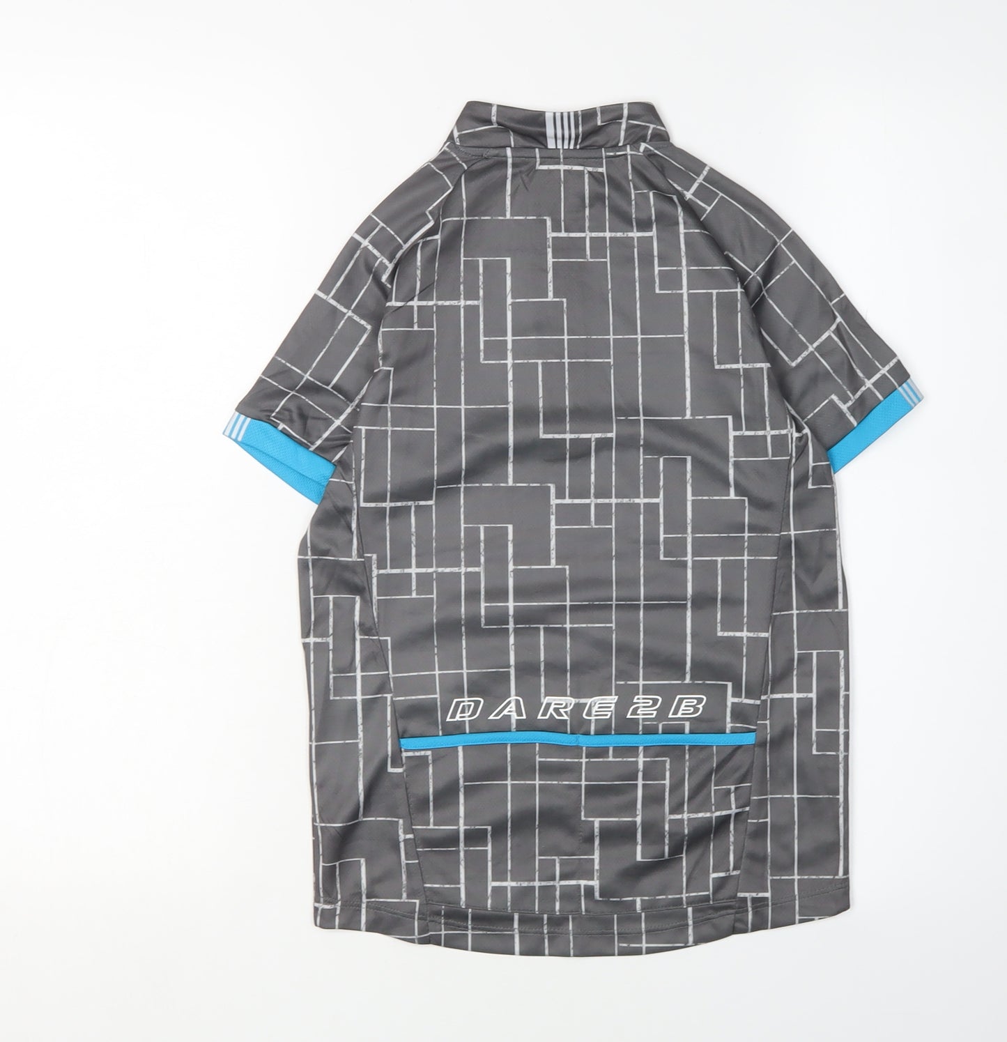 Dare 2B Boys Grey Geometric Cycling T-Shirt 11-12 Years