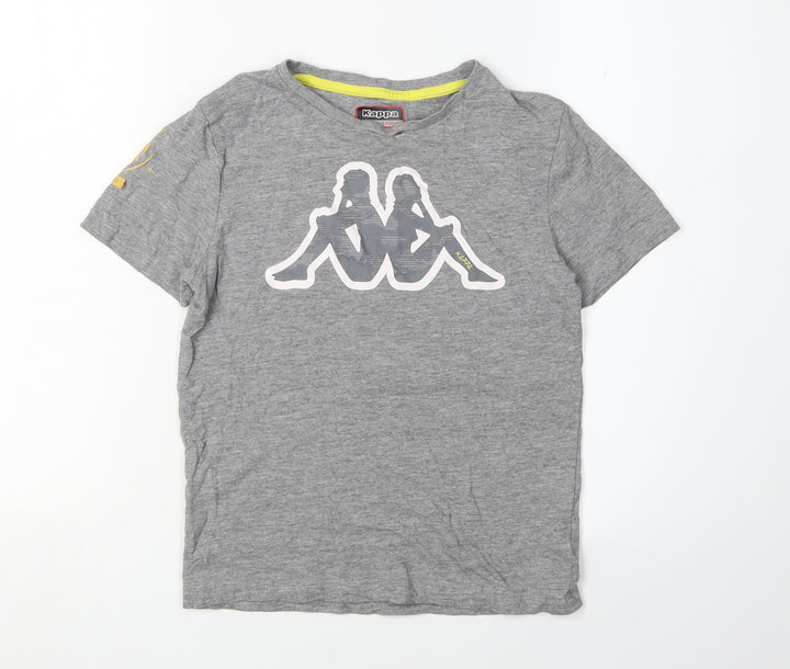 Kappa Boys Grey Logo T-Shirt 10 Years Regular Fit Casual