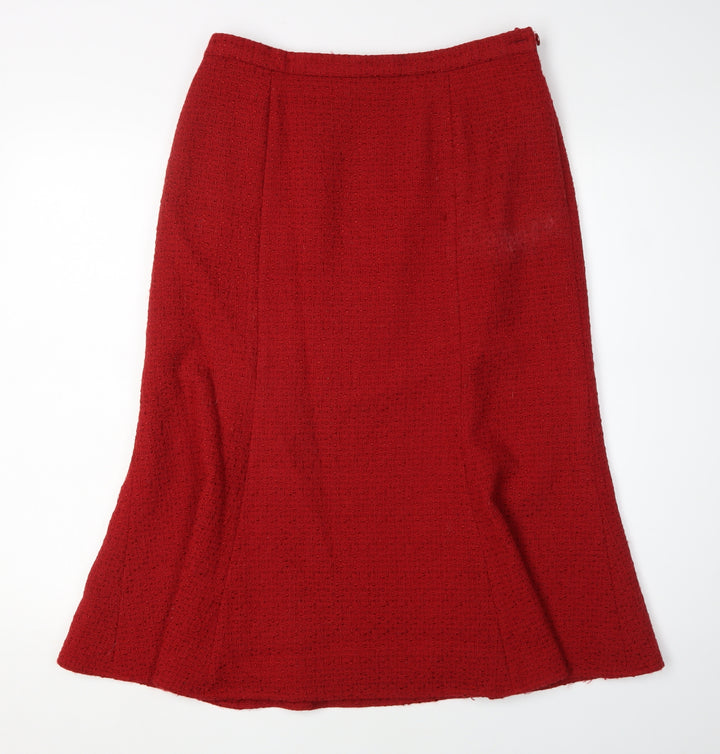 Eastex Women's Red Midi Pencil Skirt, Size 12