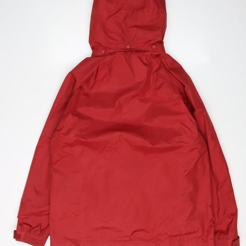 Trespass Women's Red Waterproof Hooded Rain Coat Size 16