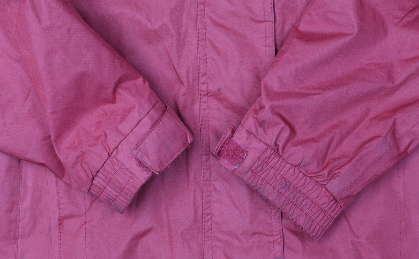 Trespass Women's Red Waterproof Hooded Rain Coat Size 16