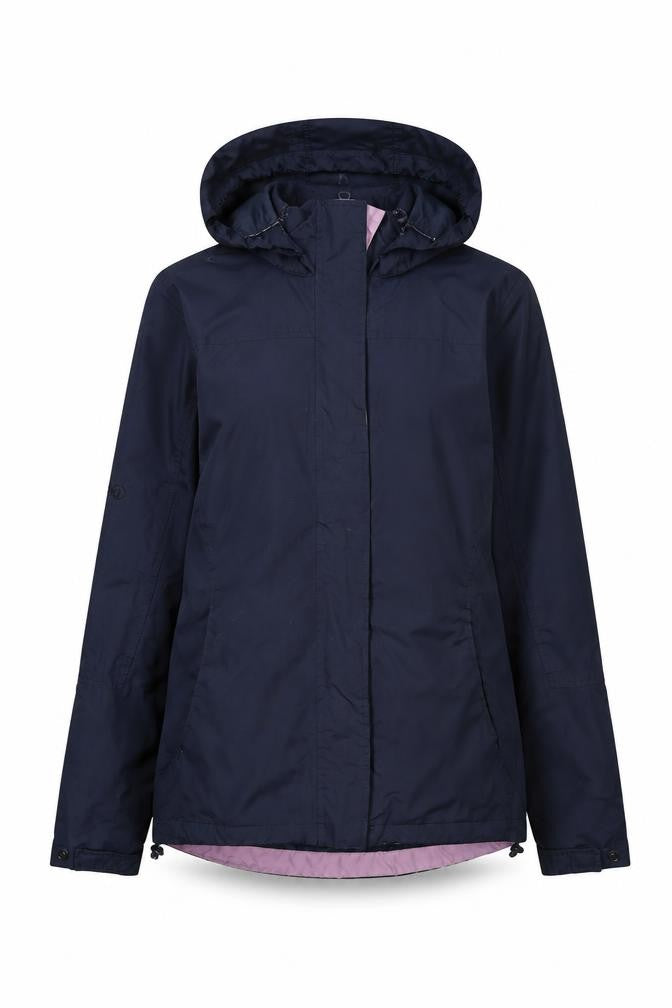 Front view of Peter Storm Women's Blue Parka Jacket, size 8, Hooded