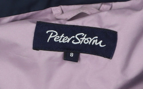 Peter Storm Women's Blue Parka Jacket Size 8 Hooded