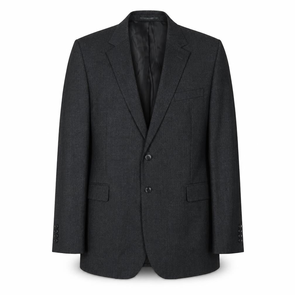 Front view of Jaeger Men's Black Wool Blazer 42L Regular Fit