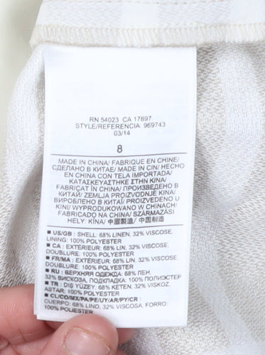 Banana Republic Women's Beige Striped Sheath Dress Size 8