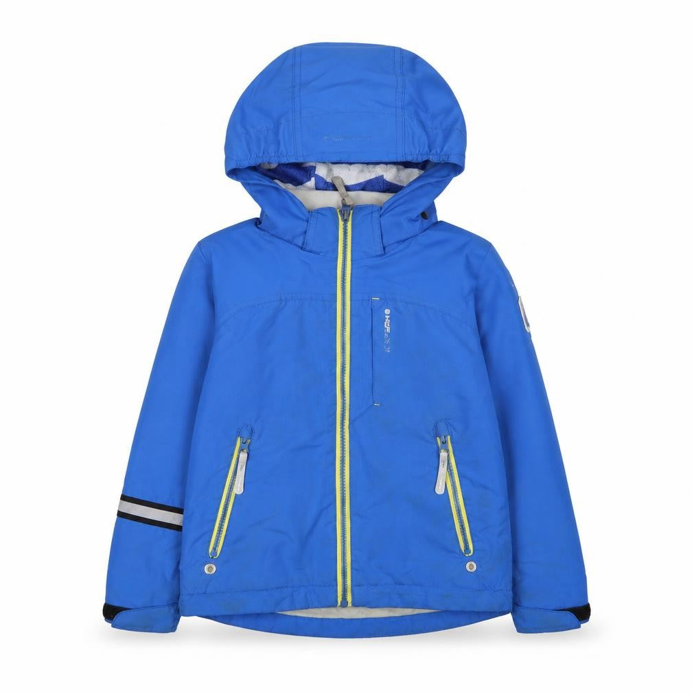 Front view of Icepeak boys’ blue puffer jacket 3-4 years