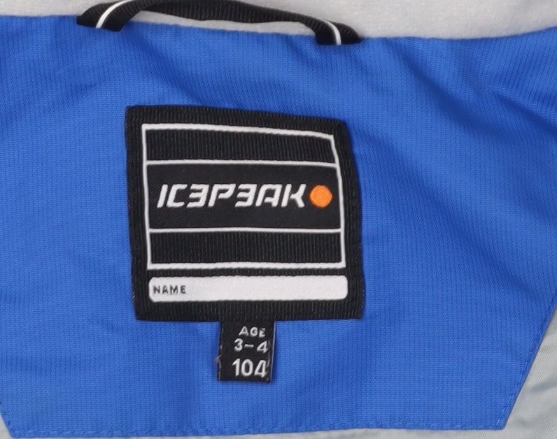 Icepeak Boys Blue Puffer Jacket 3-4 Years