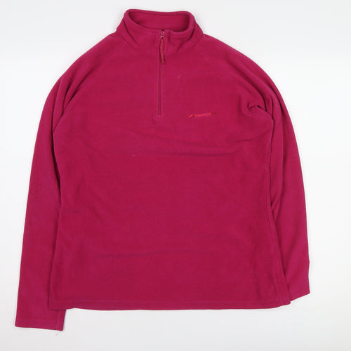Mountain Life Women's Pink 1/2 Zip Sweatshirt Size 14