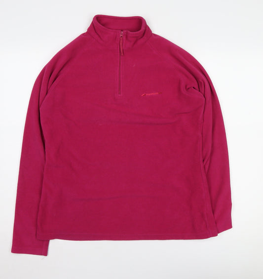 Mountain Life Women's Pink 1/2 Zip Sweatshirt Size 14