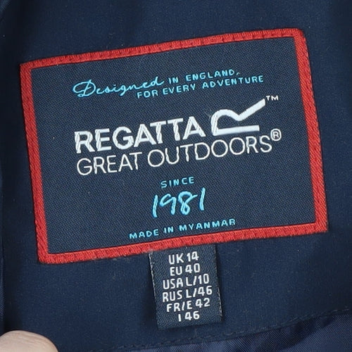 Regatta Women's Blue Parka Jacket UK 14 Casual