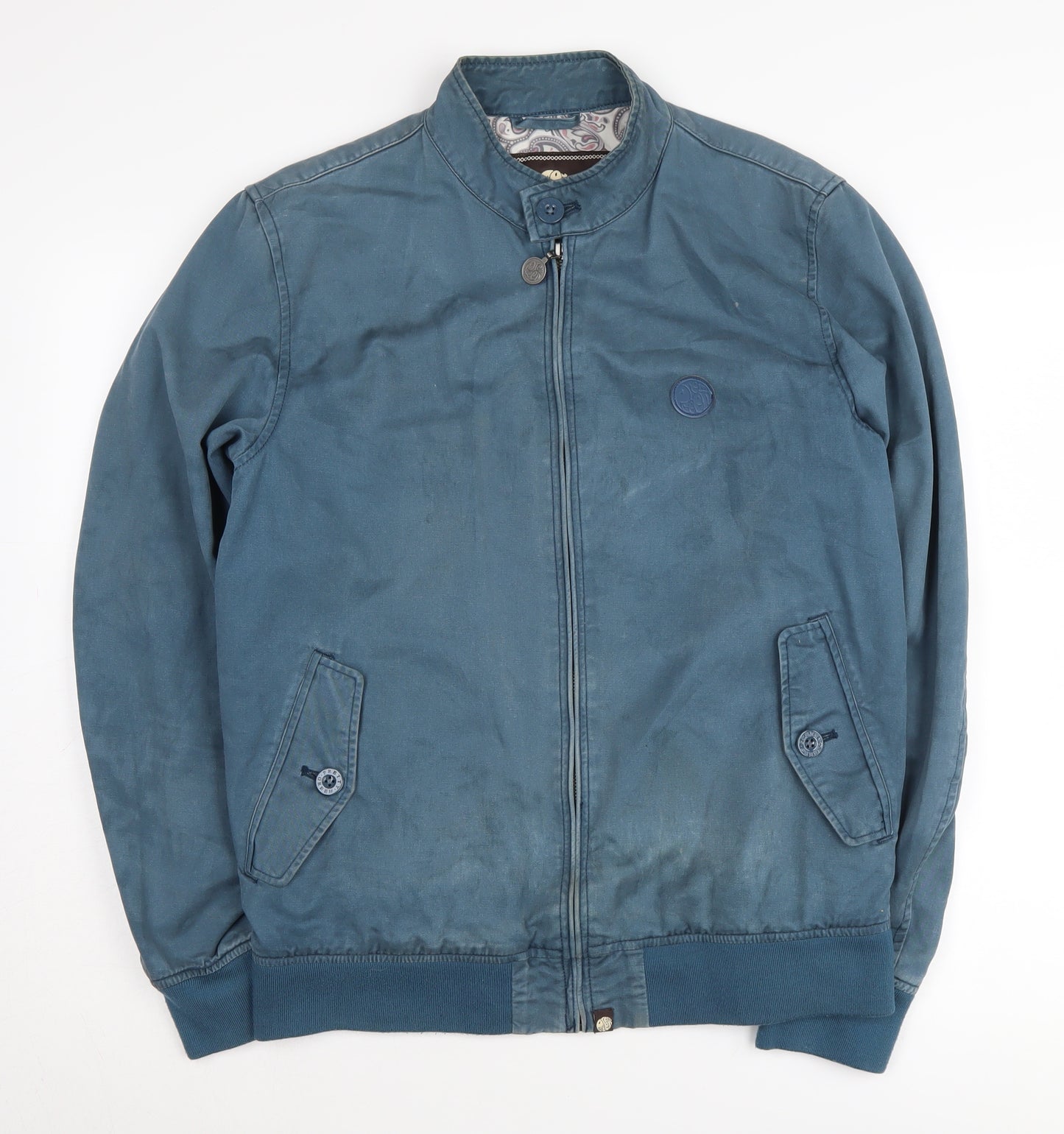 Pretty Green Men’s Blue Bomber Jacket, Size M, Casual