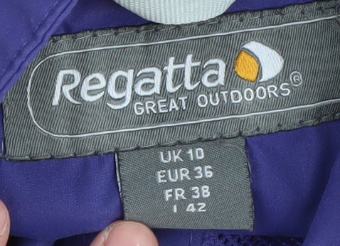 Regatta Women's Purple Waterproof Rain Jacket Size 10