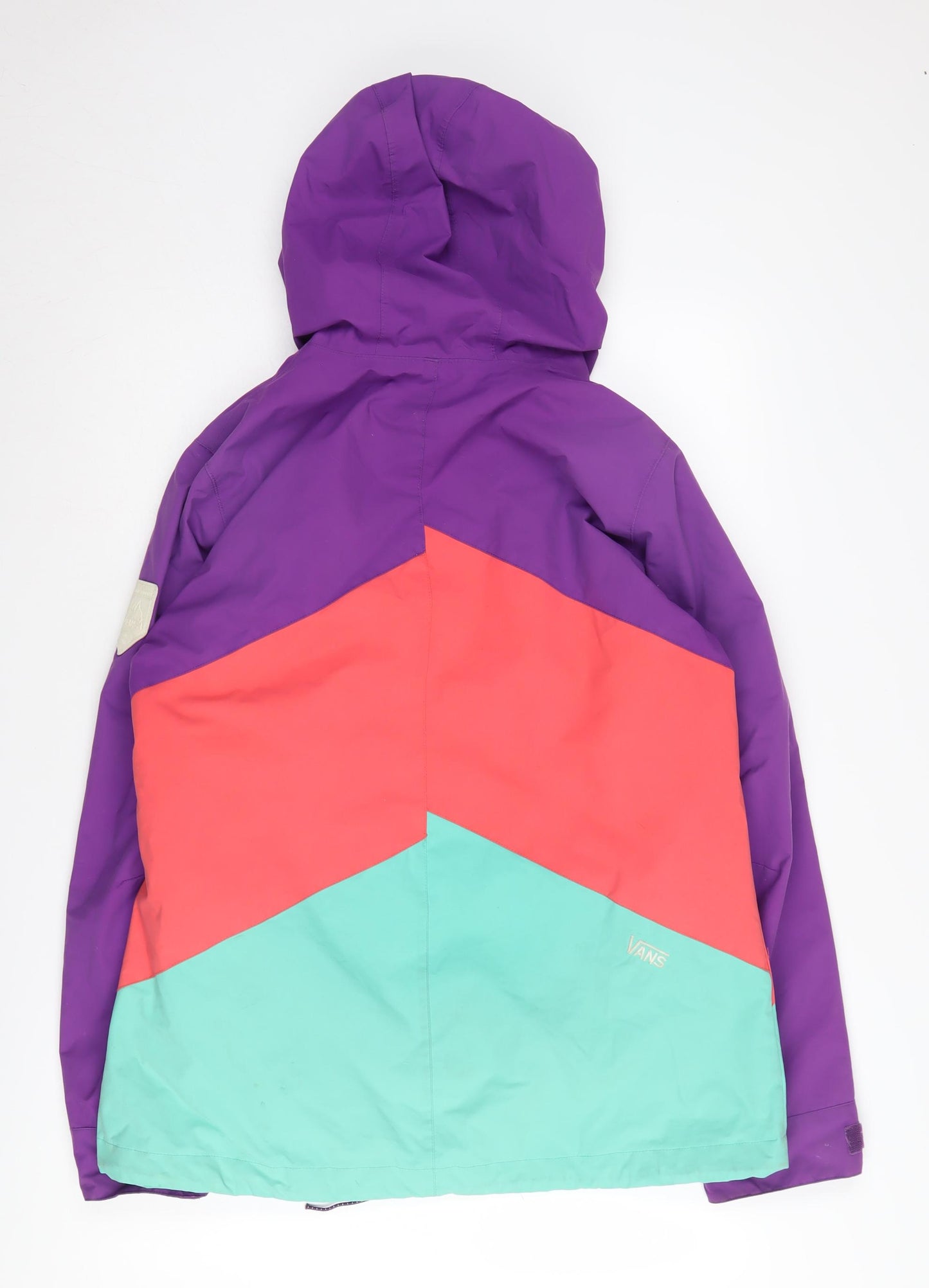 Vans Women's Purple Multicolour Puffer Jacket L