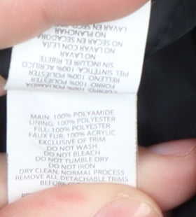 Boohoo Women's Black Puffer Jacket, Size 18