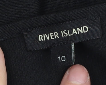 River Island Women's Black Pencil Dress - Size 10