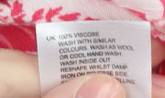 White Stuff Women's Pink Floral Blouse UK 8 Viscose