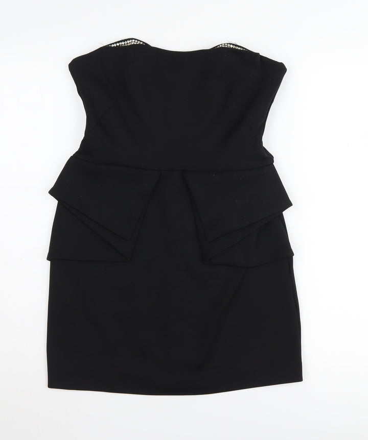 River Island Black Bodycon Dress Women Size 12