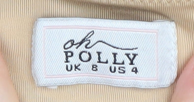 Oh Polly Women Black Strapless Bodycon Dress Size 8