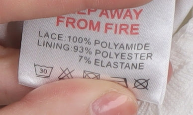 In The Style Women's White Lace Jumpsuit Size 12