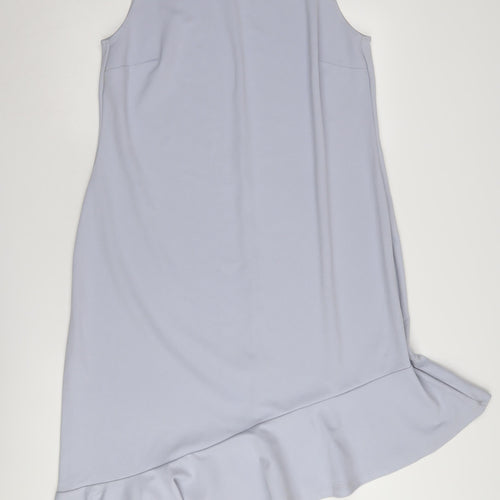 ASOS Women's Blue Ruffle Asymmetric Dress Size 18