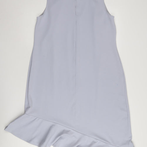 ASOS Women's Blue Ruffle Asymmetric Dress Size 18