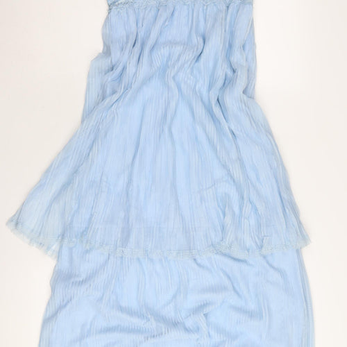 Lace & Beads Women's Blue Fit & Flare Party Dress S