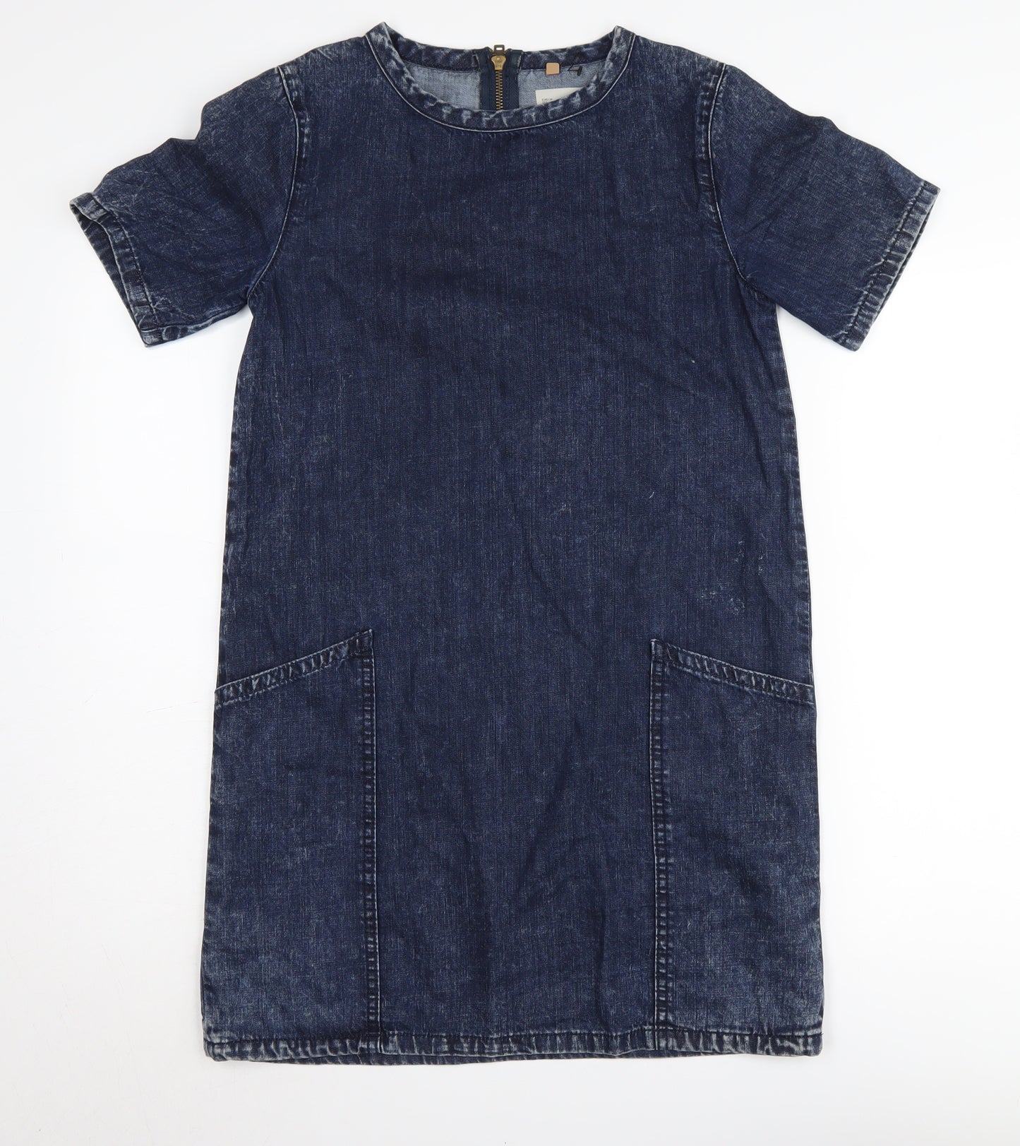 TOPSHOP Women’s Blue Denim Shift Dress Size 6
