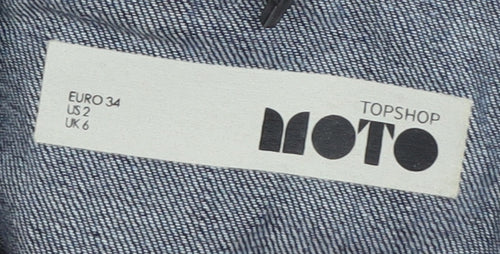 TOPSHOP Women’s Blue Denim Shift Dress Size 6