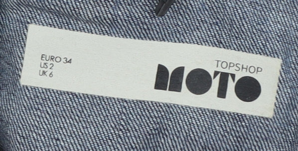TOPSHOP Women’s Blue Denim Shift Dress Size 6