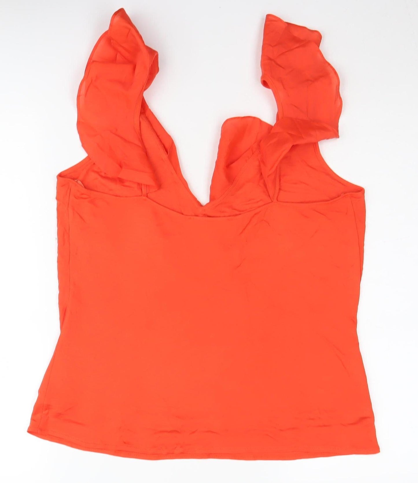 Coast Women's Orange Ruffle Blouse Size 16