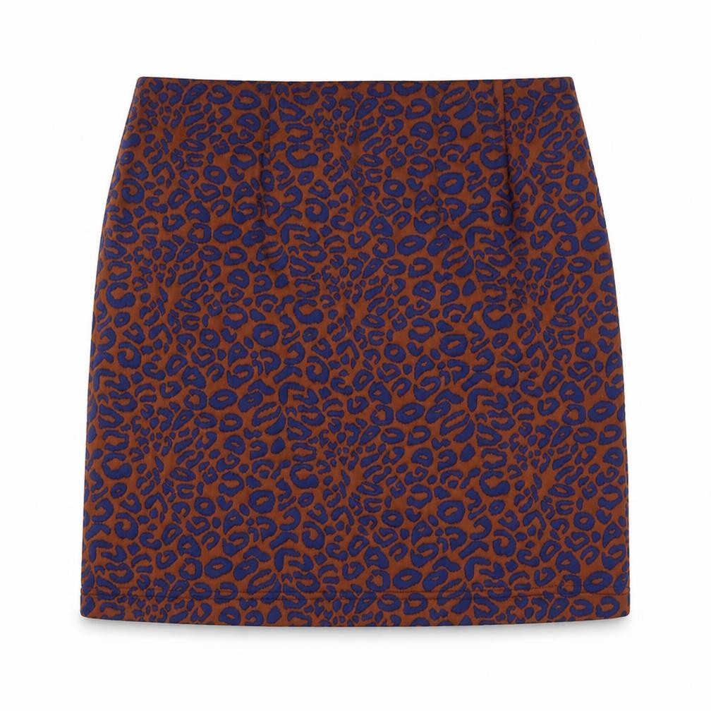 Front view of Marks & Spencer Women's Brown Animal Print Skirt
