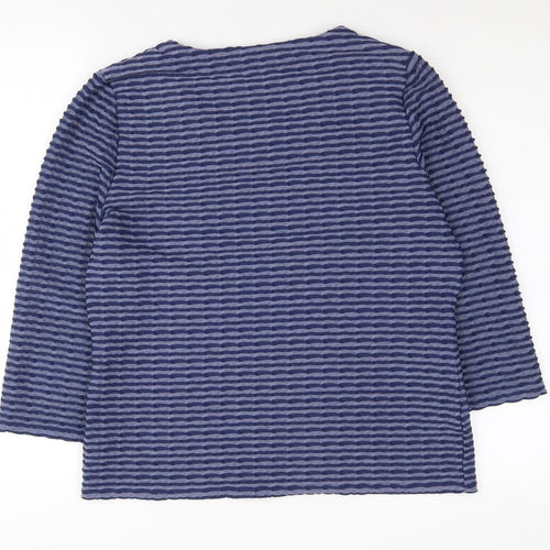 Viyella Women's Blue Striped Jumper Size L