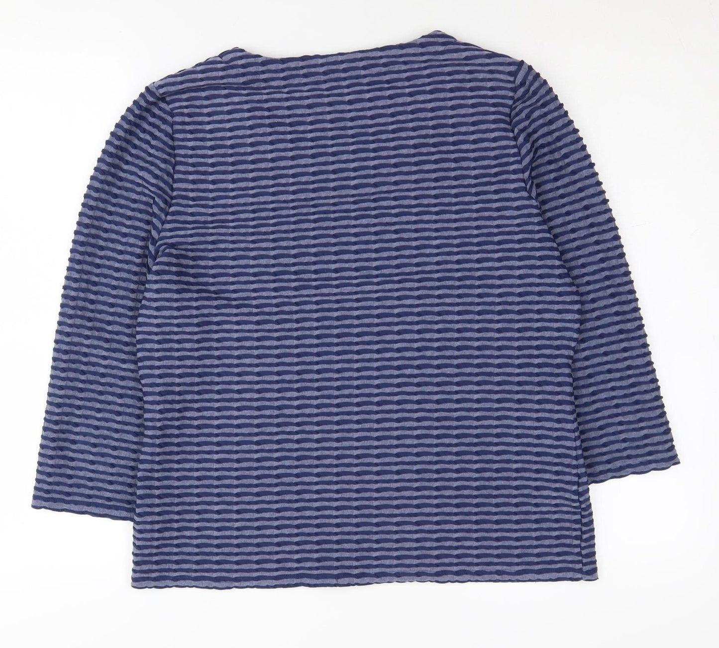 Viyella Women's Blue Striped Jumper Size L