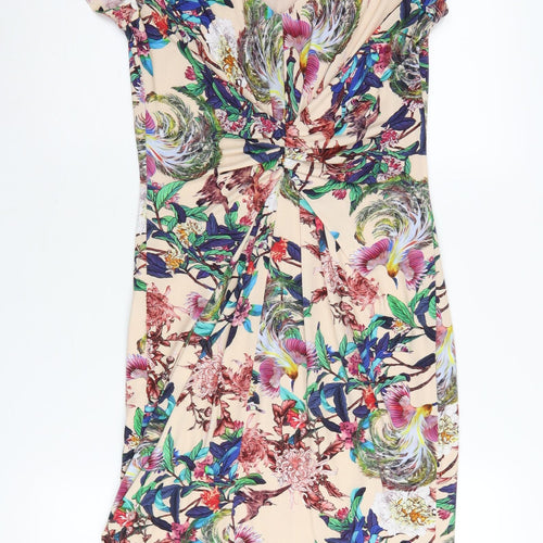 Linea Women's Multicoloured Floral Bodycon Dress Size 10