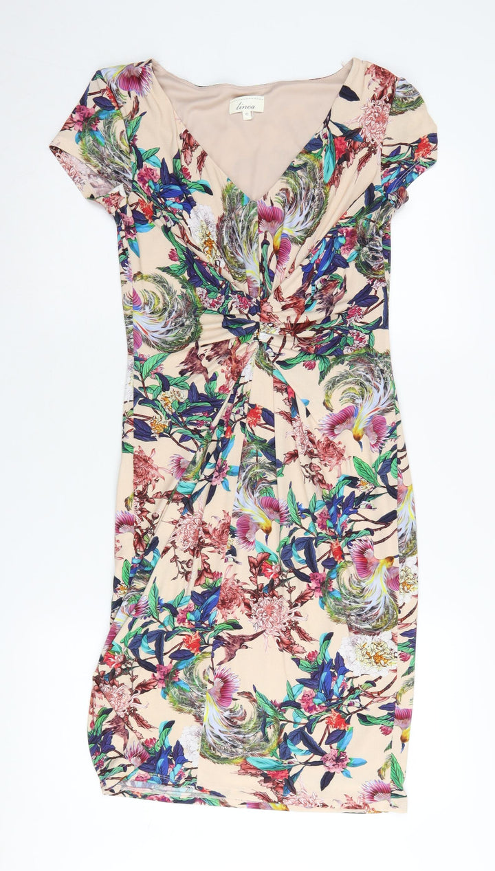 Linea Women's Multicoloured Floral Bodycon Dress Size 10