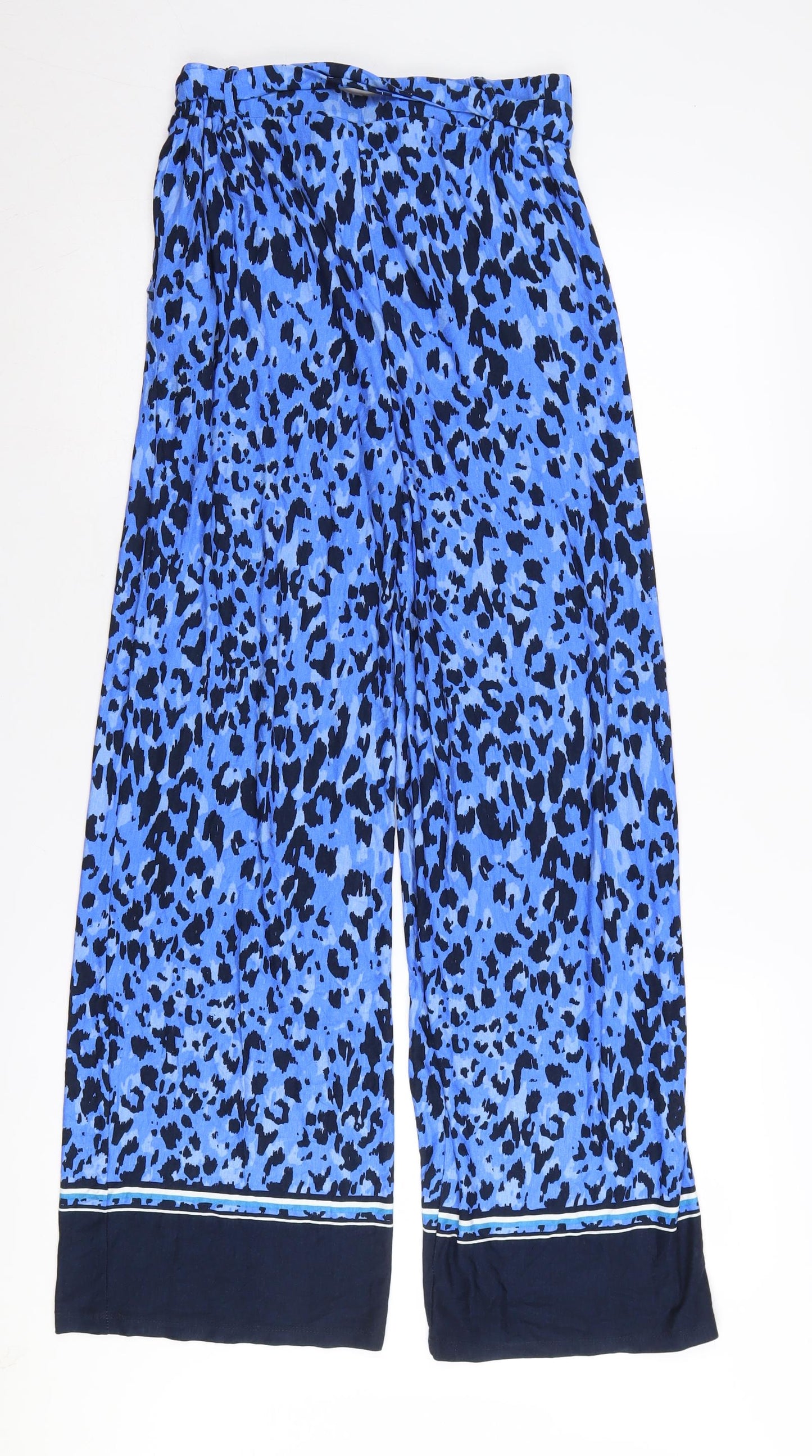 Monsoon Women's Blue Animal Print Trousers S