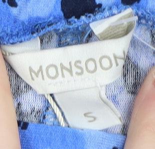 Monsoon Women's Blue Animal Print Trousers S